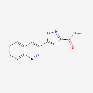 molecular formula C14H10N2O3 B13703888 Methyl 5-(3-Quinolyl)isoxazole-3-carboxylate 