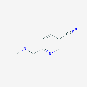 molecular formula C9H11N3 B13703893 6-((Dimethylamino)methyl)nicotinonitrile 