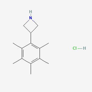 molecular formula C14H22ClN B13703911 3-(2,3,4,5,6-Pentamethylphenyl)azetidine Hydrochloride 