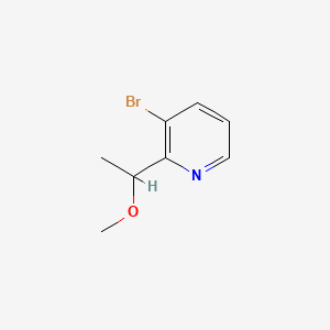 molecular formula C8H10BrNO B13703921 3-Bromo-2-(1-methoxyethyl)pyridine 