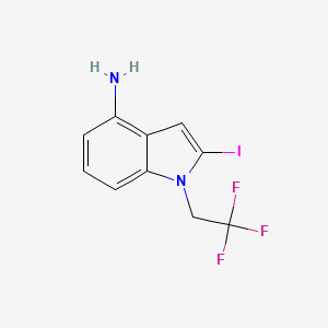 2-Iodo-1-(2,2,2-trifluoroethyl)indol-4-amine