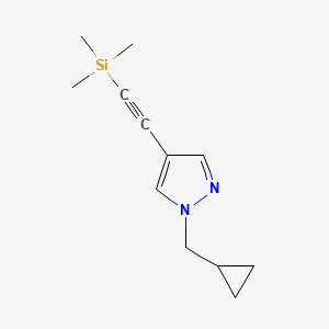 1-(Cyclopropylmethyl)-4-[(trimethylsilyl)ethynyl]pyrazole