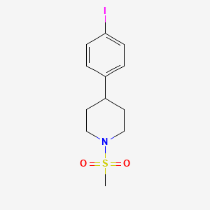 molecular formula C12H16INO2S B13703956 4-(4-Iodophenyl)-1-(methylsulfonyl)piperidine 