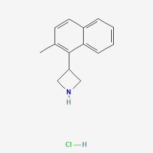 molecular formula C14H16ClN B13703967 3-(2-Methyl-1-naphthyl)azetidine Hydrochloride 