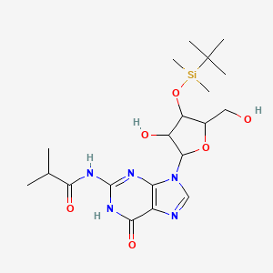 molecular formula C20H33N5O6Si B13703972 N-[9-[4-[tert-butyl(dimethyl)silyl]oxy-3-hydroxy-5-(hydroxymethyl)oxolan-2-yl]-6-oxo-1H-purin-2-yl]-2-methylpropanamide 