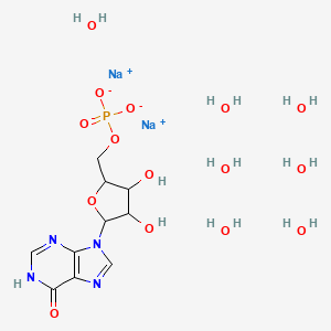 disodium;[3,4-dihydroxy-5-(6-oxo-1H-purin-9-yl)oxolan-2-yl]methyl phosphate;heptahydrate