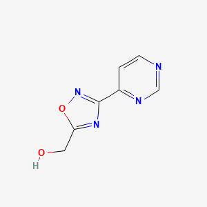 molecular formula C7H6N4O2 B13703977 [3-(4-Pyrimidinyl)-1,2,4-oxadiazol-5-yl]methanol 