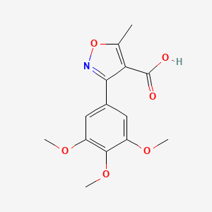 molecular formula C14H15NO6 B13703984 5-Methyl-3-(3,4,5-trimethoxyphenyl)isoxazole-4-carboxylic acid 