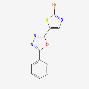 molecular formula C11H6BrN3OS B13703995 2-(2-Bromo-5-thiazolyl)-5-phenyl-1,3,4-oxadiazole 