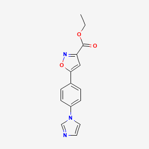 Ethyl 5-[4-(1-Imidazolyl)phenyl]isoxazole-3-carboxylate