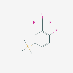 molecular formula C10H12F4Si B13704036 [4-Fluoro-3-(trifluoromethyl)phenyl]trimethylsilane 