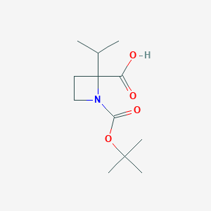 molecular formula C12H21NO4 B13704100 (R)-1-Boc-2-isopropylazetidine-2-carboxylic Acid 