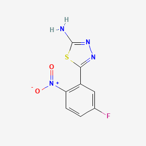 molecular formula C8H5FN4O2S B13704112 2-Amino-5-(5-fluoro-2-nitrophenyl)-1,3,4-thiadiazole 