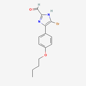 5-Bromo-4-(4-butoxyphenyl)imidazole-2-carbaldehyde