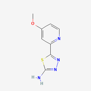 molecular formula C8H8N4OS B13704264 2-Amino-5-(4-methoxy-2-pyridyl)-1,3,4-thiadiazole 