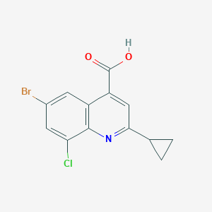 6-Bromo-8-chloro-2-cyclopropylquinoline-4-carboxylic Acid