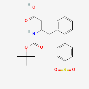 molecular formula C22H27NO6S B13704275 3-(Boc-amino)-4-[4'-(methylsulfonyl)-2-biphenylyl]butyric Acid 