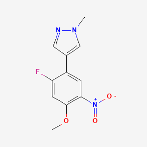 4-(2-Fluoro-4-methoxy-5-nitrophenyl)-1-methylpyrazole