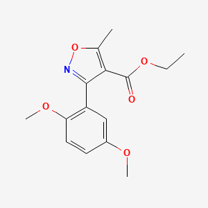 molecular formula C15H17NO5 B13704290 Ethyl 3-(2,5-dimethoxyphenyl)-5-methylisoxazole-4-carboxylate 