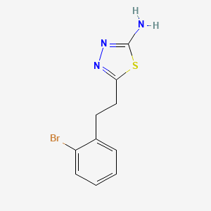 molecular formula C10H10BrN3S B13704300 2-Amino-5-(2-bromophenethyl)-1,3,4-thiadiazole 