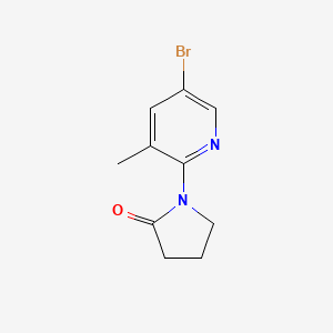 molecular formula C10H11BrN2O B13704301 1-(5-Bromo-3-methyl-2-pyridyl)-2-pyrrolidinone 