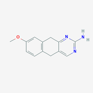 molecular formula C13H13N3O B13704315 2-Amino-8-methoxy-5,10-dihydrobenzo[g]quinazoline 