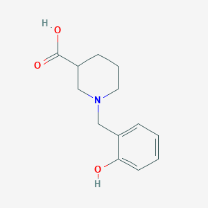 molecular formula C13H17NO3 B1370432 1-[(2-Hydroxyphenyl)methyl]piperidine-3-carboxylic acid 