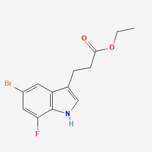 Ethyl 3-(5-Bromo-7-fluoro-3-indolyl)propanoate