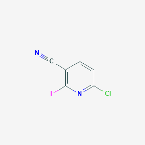 molecular formula C6H2ClIN2 B13704339 6-Chloro-2-iodonicotinonitrile 