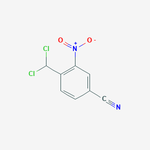 molecular formula C8H4Cl2N2O2 B13704371 4-(Dichloromethyl)-3-nitrobenzonitrile 