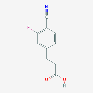 molecular formula C10H8FNO2 B13704378 3-(4-Cyano-3-fluorophenyl)propanoic acid 