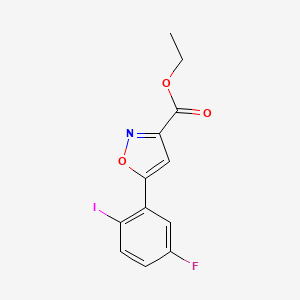 Ethyl 5-(5-Fluoro-2-iodophenyl)isoxazole-3-carboxylate