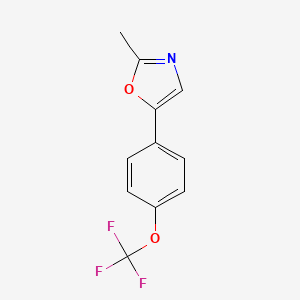 molecular formula C11H8F3NO2 B13704400 2-Methyl-5-(4-trifluoromethoxyphenyl)oxazole 