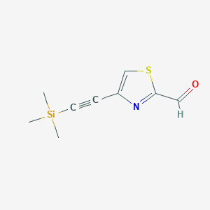 4-[(Trimethylsilyl)ethynyl]thiazole-2-carbaldehyde