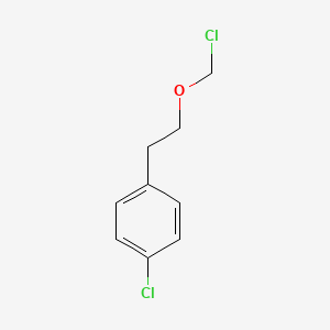 molecular formula C9H10Cl2O B13704421 1-Chloro-4-[2-(chloromethoxy)ethyl]benzene 