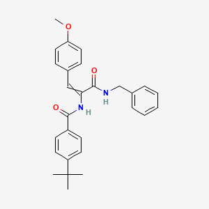 N-[3-(Benzylamino)-1-(4-methoxyphenyl)-3-oxo-1-propen-2-yl]-4-(tert-butyl)benzamide