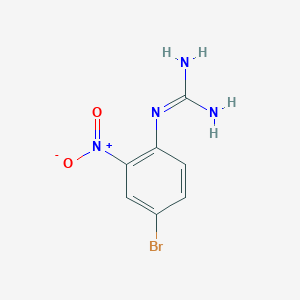 molecular formula C7H7BrN4O2 B13704430 1-(4-Bromo-2-nitrophenyl)guanidine 