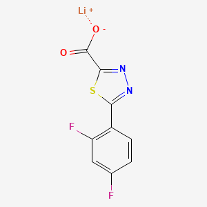 molecular formula C9H3F2LiN2O2S B13704440 Lithium 5-(2,4-Difluorophenyl)-1,3,4-thiadiazole-2-carboxylate 