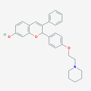 B137045 2-(4-(2-Piperidinoethoxy)phenyl)-7-hydroxy-2H-1-benzopyran CAS No. 130064-33-4