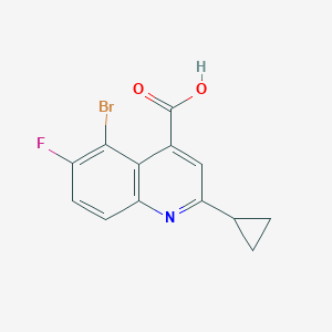 5-Bromo-2-cyclopropyl-6-fluoroquinoline-4-carboxylic Acid