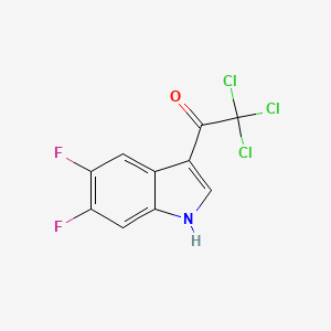 molecular formula C10H4Cl3F2NO B13704564 2,2,2-Trichloro-1-(5,6-difluoro-3-indolyl)ethanone 