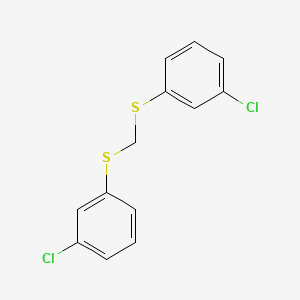 molecular formula C13H10Cl2S2 B13704578 Bis[(3-chlorophenyl)thio]methane 