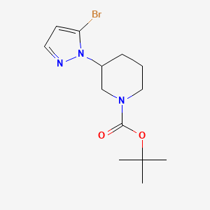 molecular formula C13H20BrN3O2 B13704583 1-Boc-3-(5-bromo-1-pyrazolyl)piperidine 