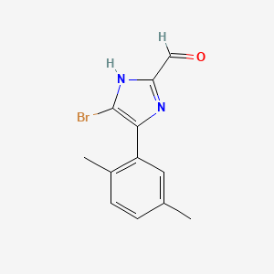 molecular formula C12H11BrN2O B13704601 5-Bromo-4-(2,5-dimethylphenyl)imidazole-2-carbaldehyde 