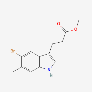 molecular formula C13H14BrNO2 B13704602 Methyl 3-(5-Bromo-6-methyl-3-indolyl)propanoate 