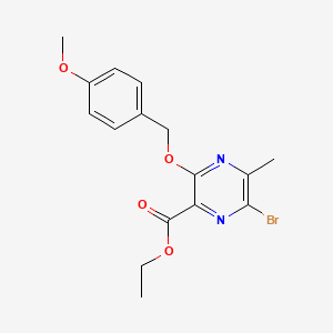 Ethyl 6-Bromo-3-[(4-methoxybenzyl)oxy]-5-methylpyrazine-2-carboxylate