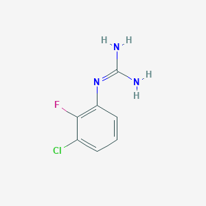 molecular formula C7H7ClFN3 B13704631 1-(3-Chloro-2-fluorophenyl)guanidine 