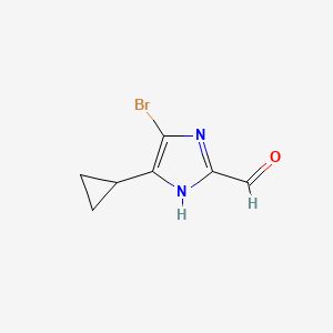 molecular formula C7H7BrN2O B13704633 5-Bromo-4-cyclopropylimidazole-2-carbaldehyde 