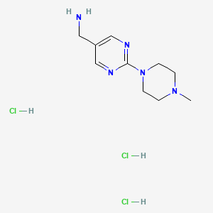 2-(4-Methyl-1-piperazinyl)pyrimidine-5-methanamine Trihydrochloride