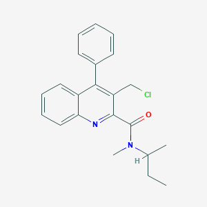 molecular formula C22H23ClN2O B13704655 N-butan-2-yl-3-(chloromethyl)-N-methyl-4-phenylquinoline-2-carboxamide 